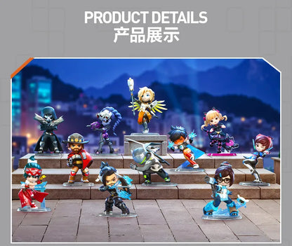 POP MART Overwatch Play of The Game Series Caixa Surpresa Mystery Box Brinquedos Kawaii Ornamentos Figuras Decoração de Casa Bonecas Modelo de Secretária