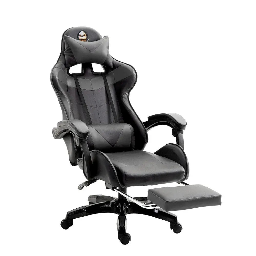 Silla gaming Sillón gaming Silla de oficina ajustable en altura con función reclinable ajustable, orejas de gato y cojines