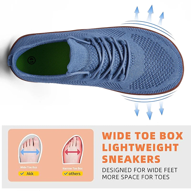 Scarpe minimaliste unisex "a piedi nudi": sneakers leggere, traspiranti e con punta larga, ideali per passeggiate casual all’aperto
