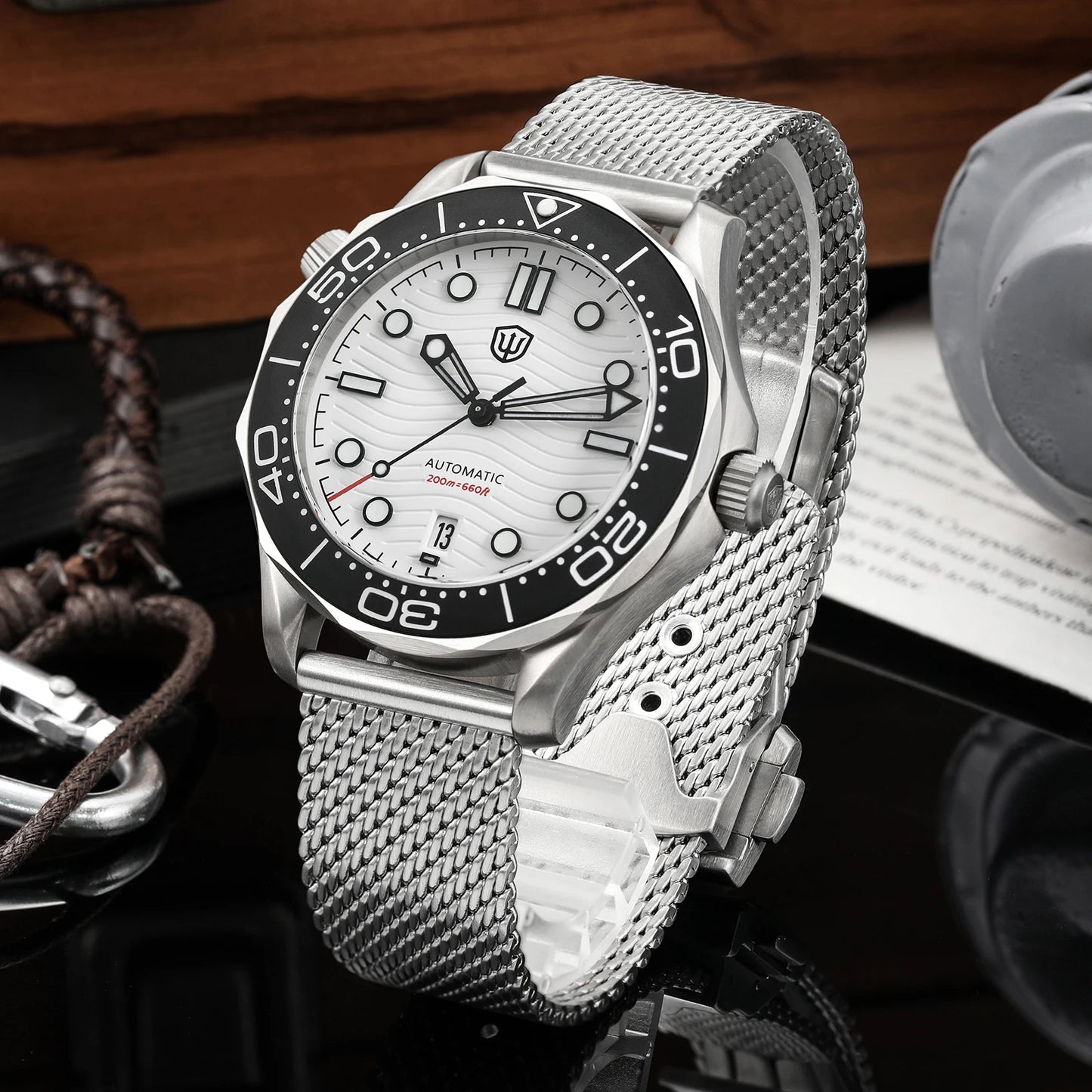 Watchdives WD007 V4 Titanium NTTD Dive Watch PT5000 Automatic Movement Sapphire Super Luminous Domed Crystal 42mm Men Watches