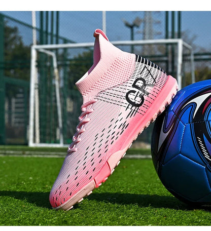 Nouvelles chaussures de football pour hommes, crampons pour terrain en herbe, baskets, chaussures de football de haute qualité, antidérapantes, montantes, pour futsal, matchs en salle, best-seller FG/TF