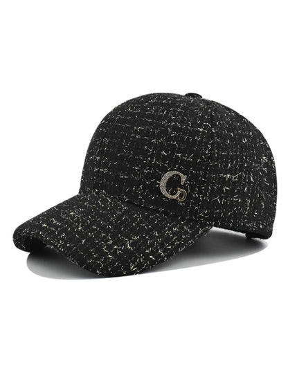 Metal M Patch Baseball Cap Black Elegant Man Hat Lightweight Adjustable Sun Hat For Women Female