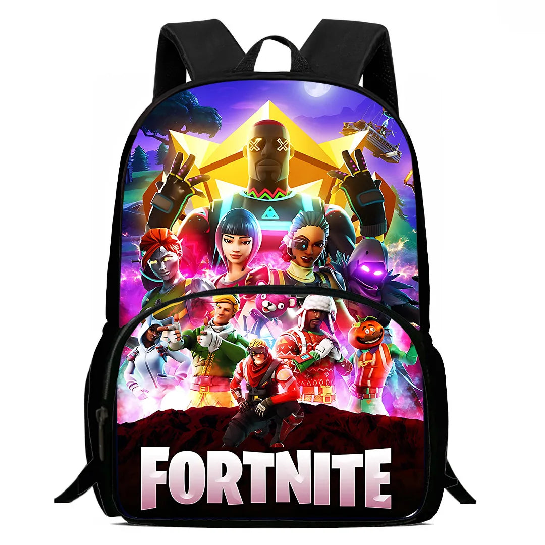 Mochilas infantis do jogo popular FortniteS para meninos e meninas, presente de aniversário para estudantes, sacos escolares de criança, mochila durável de grande capacidade para campismo