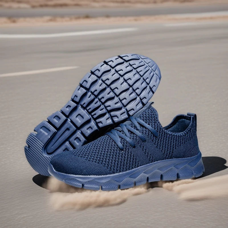 Heren sneakers van mesh, lichtgewicht damesschoenen, casual platte schoenen, heren hardloop- en sportschoenen, zachte tennisschoenen, ademende herensneakers
