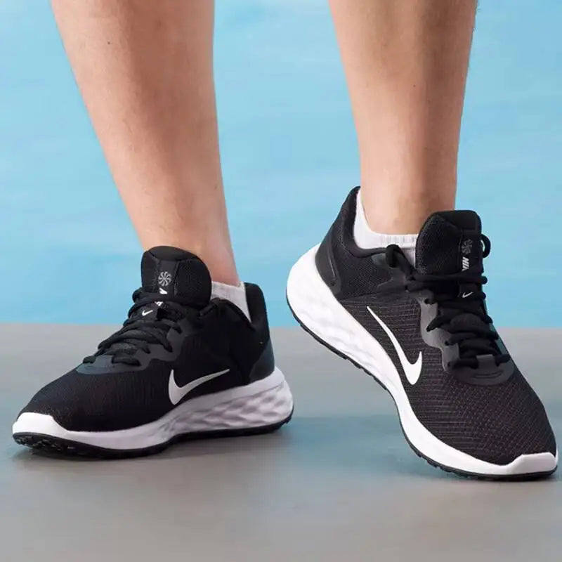 New Nike Revolution 6 Single Layer Mesh Low-Top Black Running Shoes DC3728-003