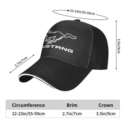Skeleton Mustang Baseball Caps Casual Sandwich Hats