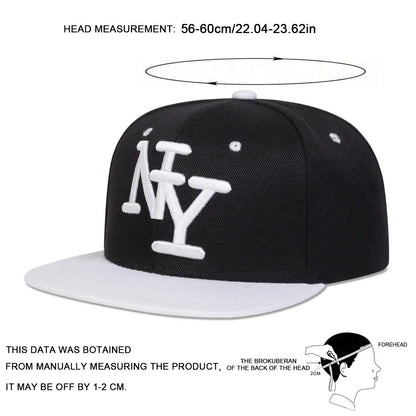 Unisex NY Letter Embroidery Hip-hop Hats Spring Autumn Outdoor Adjustable Casual Baseball Caps Sunscreen Hat Sports Cap
