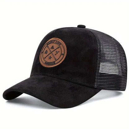 New men's and women's universal mesh suede work cap, men's baseball cap, breathable sports cap for spring and summer.