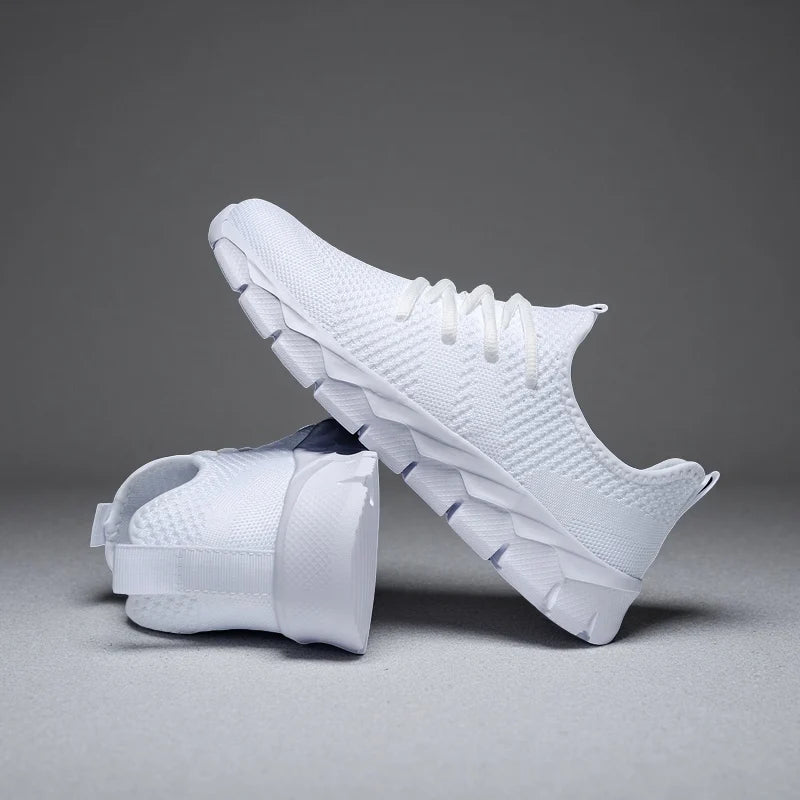 Heren sneakers van mesh, lichtgewicht damesschoenen, casual platte schoenen, heren hardloop- en sportschoenen, zachte tennisschoenen, ademende herensneakers