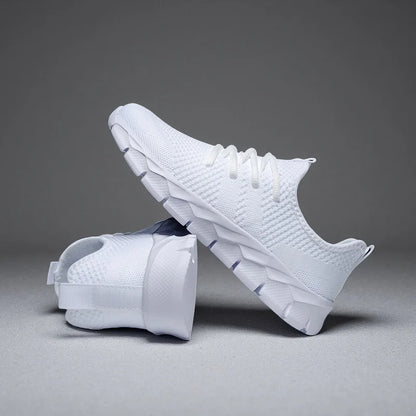 Heren sneakers van mesh, lichtgewicht damesschoenen, casual platte schoenen, heren hardloop- en sportschoenen, zachte tennisschoenen, ademende herensneakers