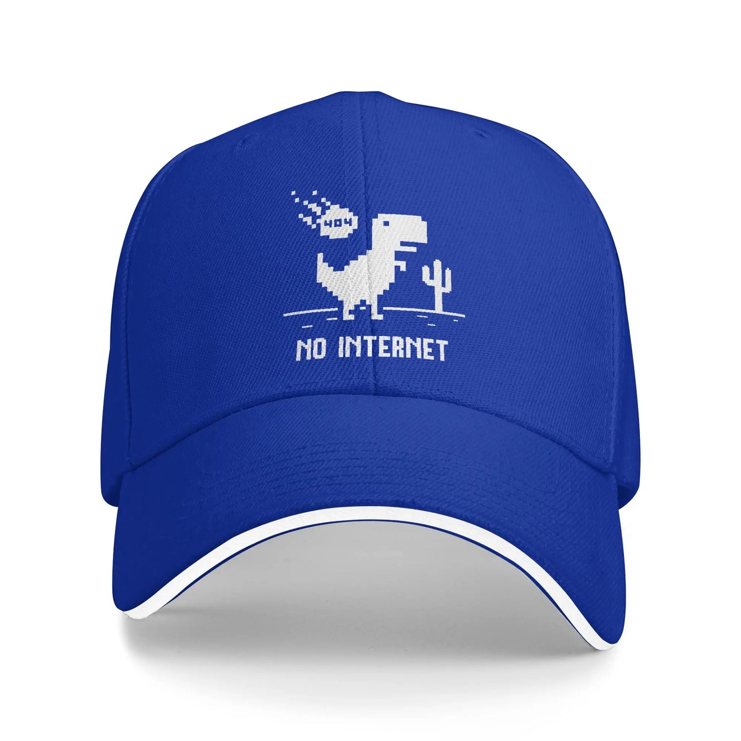 Summer Casual Baseball Cap Funny No Internet T Rex for Programmers Running Hippie Trucker Hat For Couple Hot Sal  Snapback Cap