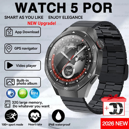 2026 New Watch 5 Pro Genuine Smart Watch GPS Map Navigation NFC Call 32GB memory Clock Built-in Video Music playback Smart Watch