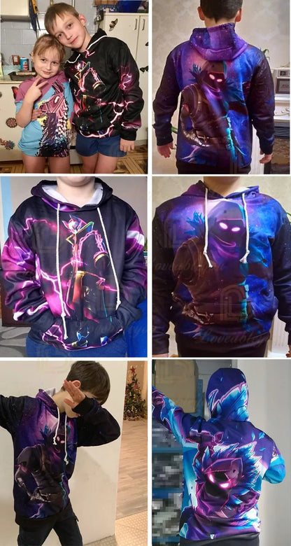 Fortnite Sweatshirt Kids Victory Royale 3D Printed Hoodies Men Women Children Game Hooded Streetwear Pullover for Birthday Gifts