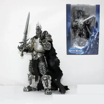 16 cm World of Warcraft-spilfigur: Lich King Arthas, dødsknægt, stående med Frostmourne – bordpynt til samling og festivalgaver