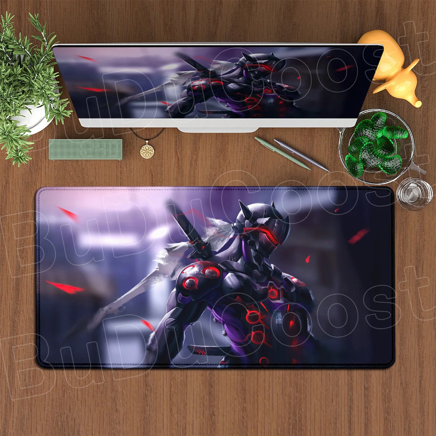 Large XXL DIY Cool  Overwatch Mouse Pad Keyboard Table Gaming Accessories Non-Slip Rubber Edge locking spped Laptop Rug desk Mat, produit gaming premium Fraquane, équipement gamer