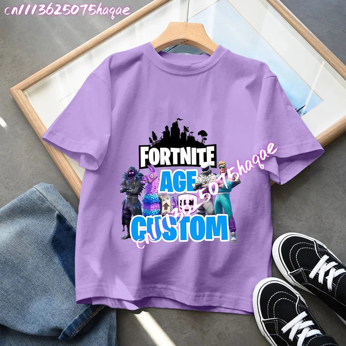 Fortnites Children T-Shirts Anime Printed Figures Tops Cartoon Fortress Night Summer Clothes Girls Short Sleeves Pullover Tees