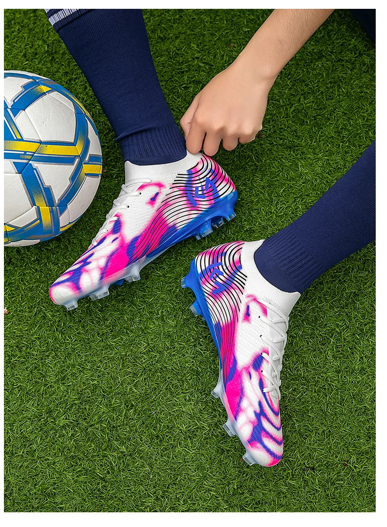 Chaussures de football à crampons longs pour adultes, résistantes à l'usure, respirantes, crampons de football pour hommes, chaussures de sport professionnelles pour entraînement et matchs