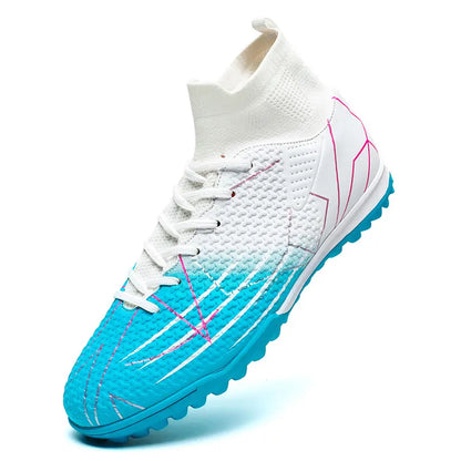 Nouvelles chaussures de Football professionnelles haut en cuir d'herbe artificielle jeunes étudiants chaussures de Football d'entraînement pour hommes et femmes sport