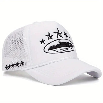 New Unisex Pentagram Baseball Hats Hip Hop Adjustable  Breathable Personal Sunshade Mesh Versatile Street Fashion Trucker Caps