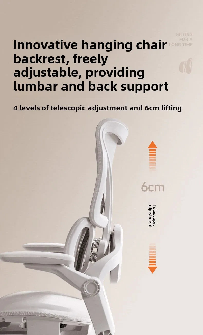 Stable Durable Ergonomic chair Floating wing waist support Computer chair Office chair Back chair Household e-sports chair
