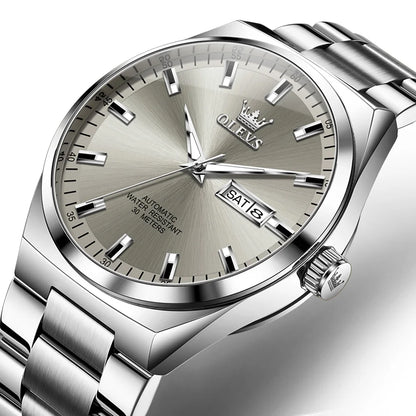 OLEVS Top Brand Luxury Automatic Watches Men Waterproof Watches 316L Steel Business Mechanical Men's Watch relogios masculino