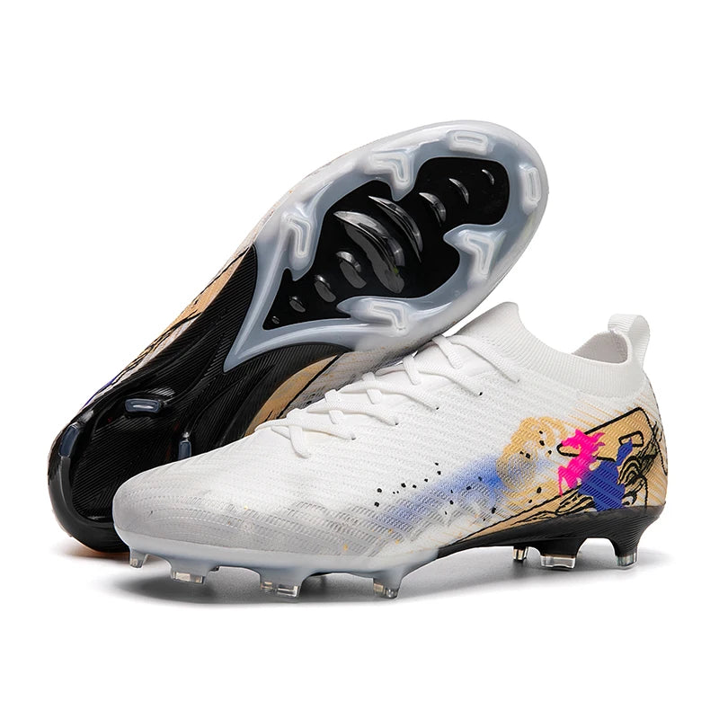 Nuovi scarpini da calcio da uomo, tacchetti FG antiscivolo per allenamento, scarpe da calcio con tacchetti lunghi, da partita, ultraleggeri, per outdoor, dropshipping