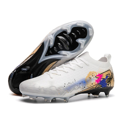 Nuovi scarpini da calcio da uomo, tacchetti FG antiscivolo per allenamento, scarpe da calcio con tacchetti lunghi, da partita, ultraleggeri, per outdoor, dropshipping