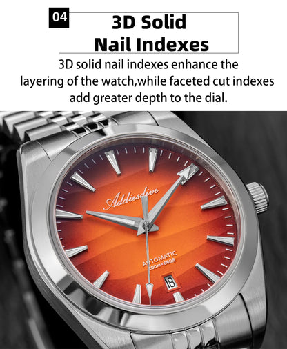 ADDIESDIVE NEW 39mm Men's Desert Texture Watch 200m Diver Sapphire Crystal AD2540 BGW9 Blue Luminous  Mechanical Automatic Watch