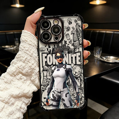 Capa de telemóvel FortniteS Plating de jogo popular para Samsung S26 S25 S24 S23 S22 S21 S20 FE Note20 Edge Plus Ultra 4G 5G antiqueda