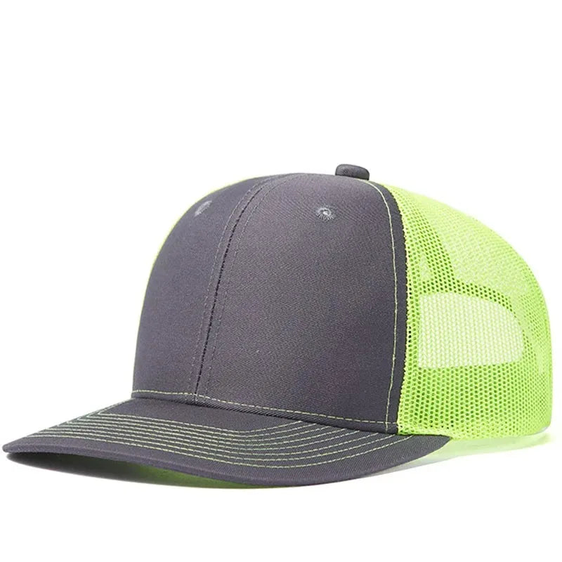 Unisex kepurė su šiek tiek išlenktu kraštu, „Trucker“ stiliaus, vyrams ir moterims, kasdienė, lauko, kvėpuojanti vasarinė kepurė