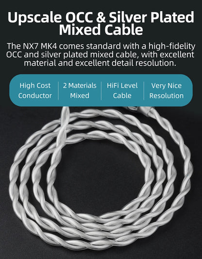 NICEHCK NX7MK4 MK4 Stabilized Wood HIFI Earbud 7 Driver Units Hybrid Audiophile Earphone With Replaceable Tuning Filters IEM MK3