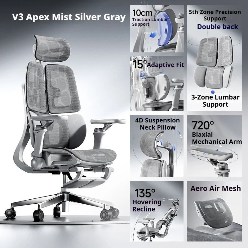 Cadeira de escritório em malha ergonómica, executiva, para computador e gaming, mobiliário moderno, giratória, com rodas e ajustável, Silla Gaming, cadeira ergonómica