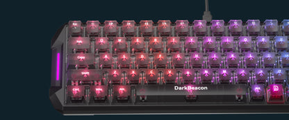 DarkBeacon Flux 68 HE Magnetic Switch Hot Swappable Mechanical Gaming Keyboard, USB-C Wired RGB 65% Layout