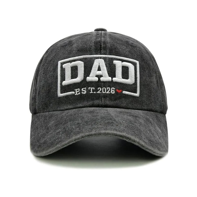 2 vnt. retro stiliaus išblukintos „DAD MOM“ siuvinėjimo moteriškos beisbolo kepurės, lauko sportui skirtos reguliuojamos, nuo saulės apsaugančios ir kvėpuojančios vairuotojų kepurės