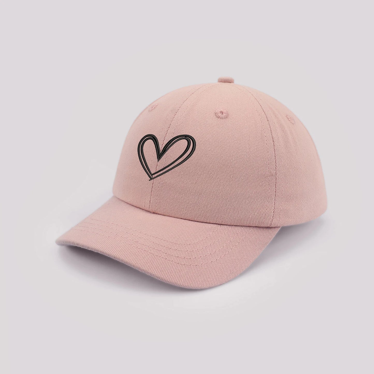 Cartoon heart-shaped Baby Baseball Cap Cute Solid Color Toddler Sun Hat with Ears Summer Adjustable Kids Boy Girl Peaked Cap ﻿