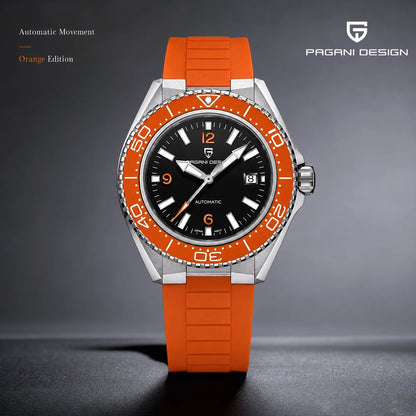 Pagani Design New Men's Mechanical Watch Luxury Sapphire Stainless Steel 100m Waterproof Ceramic bezel Automatic Watch
