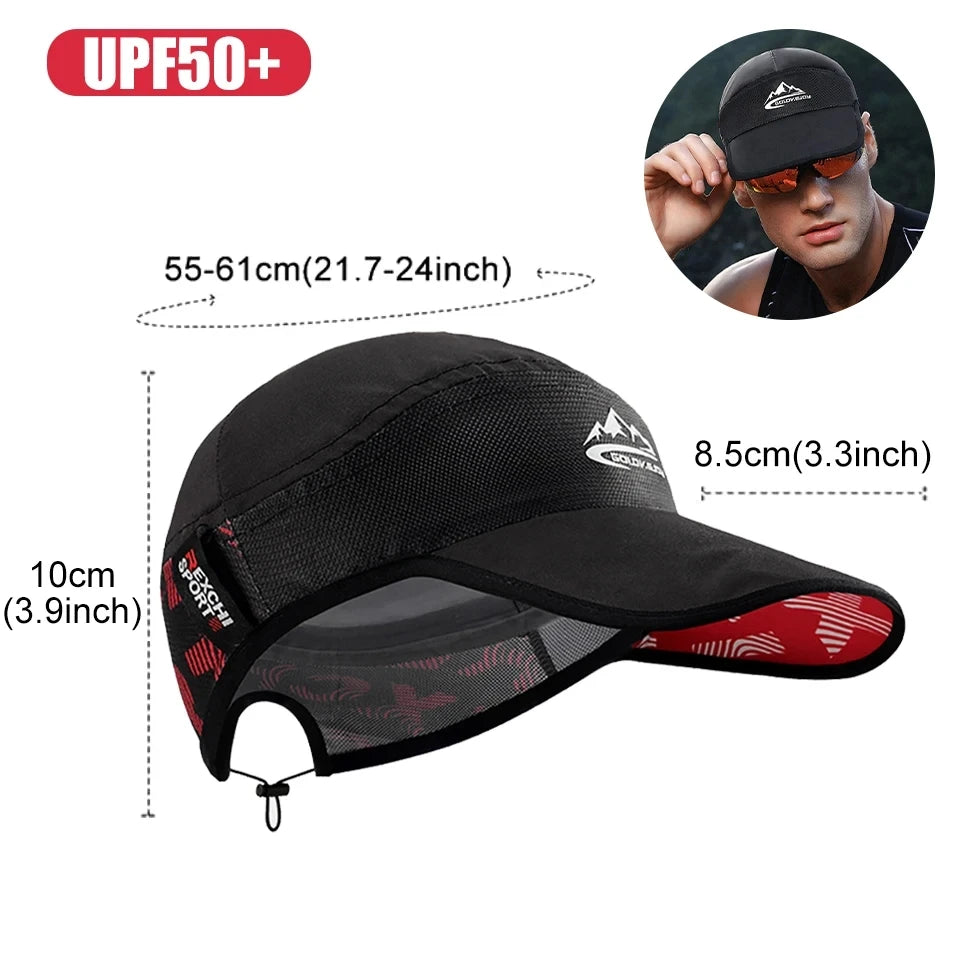 LOOGDEEL Outdoor Sports Running Hat Women Men Quick-drying Breathable Bike Sunshade Headwear Anti-UV Cycling Mountaineering Cap