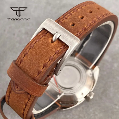 Tandorio 36mm Dive Military Automatic Miyota8215 Mechanical Watch for Men Domed Sapphire Unisex Wristwatch 20BAR Waterproof Lume