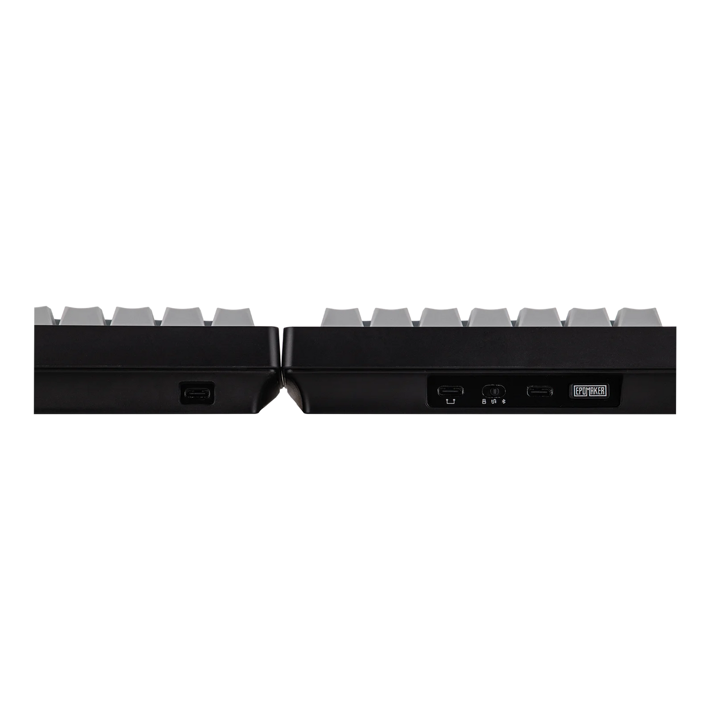 Tastiera meccanica EPOMAKER Split70 QMK/VIA 70% con layout split, connessione cablata/BT/2.4Ghz wireless, manopola programmabile e modificatori Mac