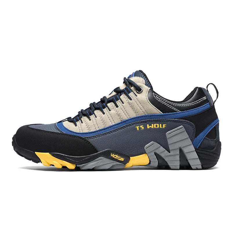 Scarpe da trekking per appassionati di attività all’aria aperta - Scarpe da trekking impermeabili da uomo - Scarponi da montagna - Scarpe tattiche da caccia nel bosco in vera pelle