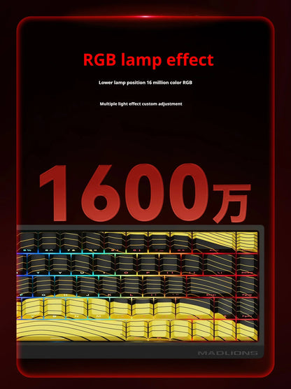 FGG MAD60 Tastiera da Gaming RGB ad Asse Magnetico, dedicata al gioco, Full Key Hot Swap, risposta rapida, tastiera gaming personalizzata entry-level