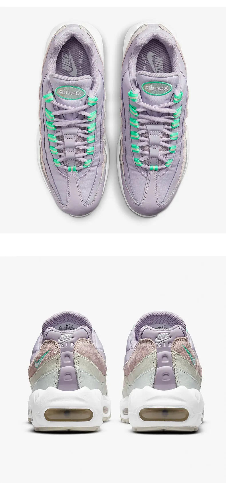 Sapatilhas desportivas Nike AIR MAX 95 genuínas para mulher, com amortecimento e conforto para corrida CZ1642-500