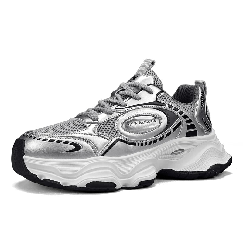 Herren-Sportschuhe – Neu, aus Mesh, atmungsaktiv, mit dicker Sohle, höhenverstellend, strapazierfähig, für den täglichen Weg zur Arbeit, vielseitig einsetzbare Freizeit-Sneaker