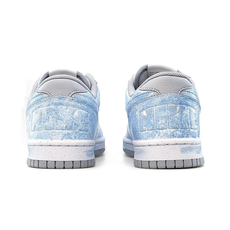 Räätälöidyt lenkkarit Nike Dunk ”Crushed Ice Blue Pudding” Uudet kiinalaiset ink wash -tyyliset matalavartiset miesten skeittikengät (Hevosen vuosi)