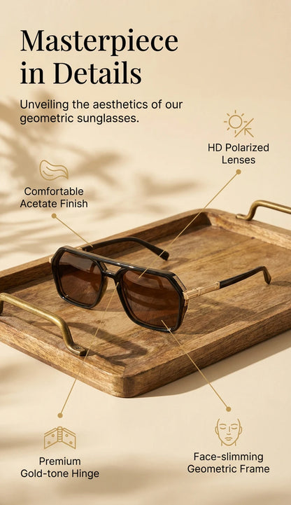 Vintage Steampunk Polarized Sunglasses Women Double Bridge Black 2026 Luxury Designer Driving Shades For Lady Fashion Eyewear