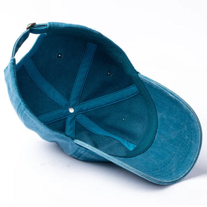 Men Women 53-56cm 56-59cm 60-63cm Vintage Unstructured Baseball Cap Washed Cotton Adjustable Cap for Big/ Small Head and Kids