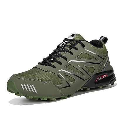 2025 New Men Hiking Shoes Outdoor Waterproof Sports Shoes Comfortable Leather Hiking Training Boots Large Size Tactical Shoe Men