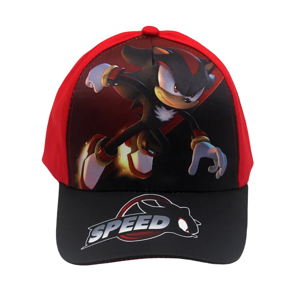 Última novedad: gorra de béisbol infantil ajustable de 48-54 cm con estampado Sonic, colas de anime, Knuckles, sombrero de sol Shadow, erizo azul, gorra para bebé para actividades al aire libre, regalo