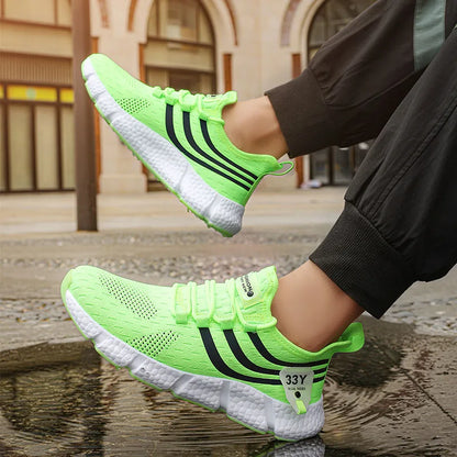 Chaussures de dehors Décontractées pour Homme, Baskets Légères et Respirantes, en Maille, Noires, de Course, d'Athlétisme, de Jogging, de Tennis, de Marche