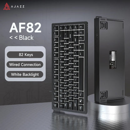 Tastiera AJAZZ AF82 Office a basso profilo RGB cablata/wireless gaming, layout 75% 82 tasti, batteria 4000mAh per Win/Mac